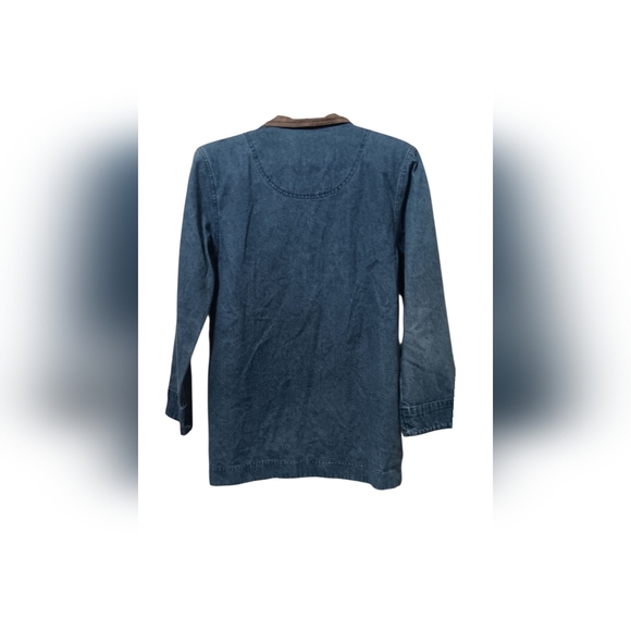 Jantzen Blue Denim Jacket with Brown Collar - Picture 6 of 9